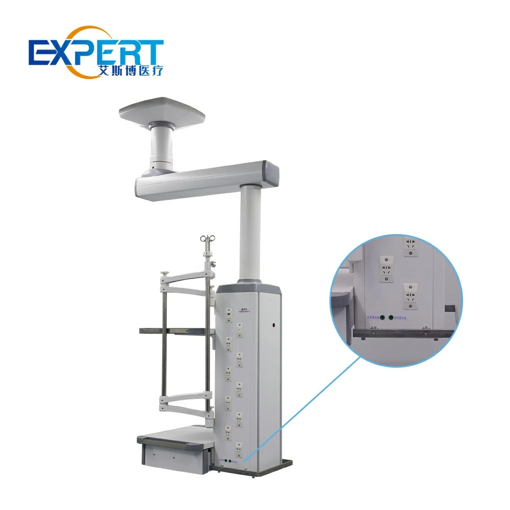 Gaz médical de l'équipement de l'hôpital chirurgical bras double poignée de commande ICU Salle Pendentif montés au plafond avec sortie de gaz
