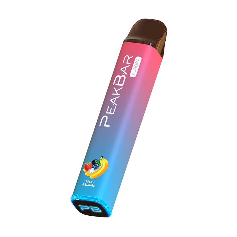 2022 Peakbar à chaud prix d'usine directement jetable Vape Pen Deux couleurs avec éclairage LED