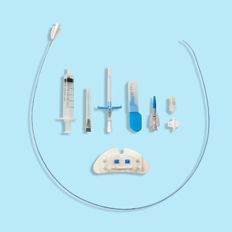 White and Blue Color Central Venous Catheter for Medical Supply