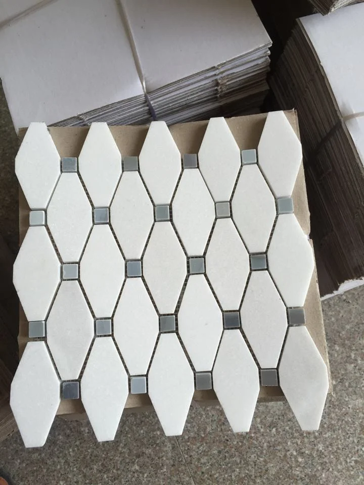 2023 Carrara White Pure White Marble Mosaic New Design Pattern Mosaic Decorative Tile for Walling and Flooring