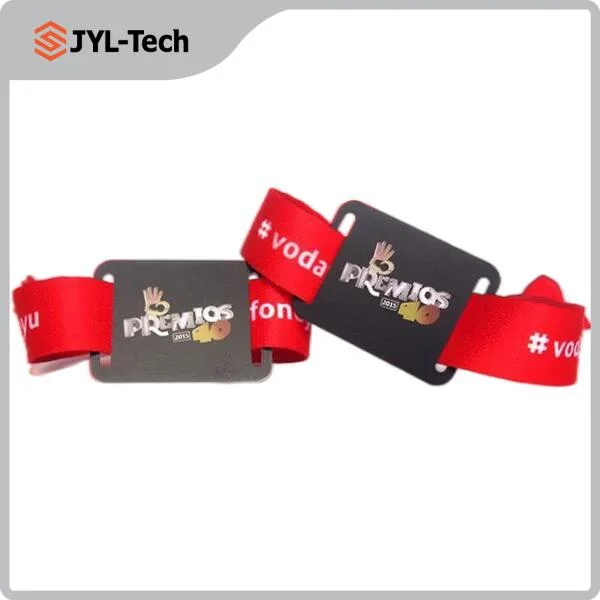 UID Printing 13,56MHz Custom Printed NFC Woven RFID Wristband