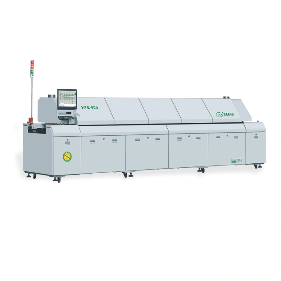 SMT Automatic PCB Soldering Machine 8 Zones Hot Air Lead Free Reflow Oven Kte-800