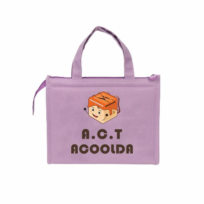 Custom Eco-Friendly Carry Packaging Lunch Bag Fast Food Pizza Delivery Colorful Shopping Fabric Wholesale Tote Bag