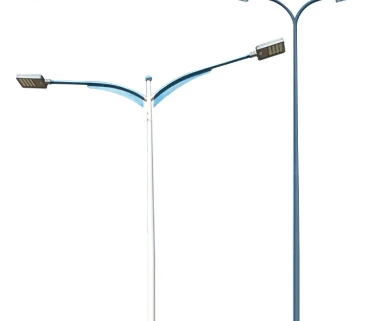 China Factory Custom IP65 galvanisé 8 - 12m bras simple Pièces de lampadaire de rue galvanisées