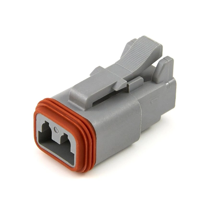 Plug At06-2s-Ke02gry 2-Way Plug Female Connector with Strain Relief Endcap Auto Connector