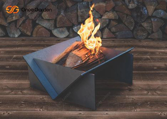 Barbacoa personalizada Corten plegable Acero Rusty al aire libre fogata