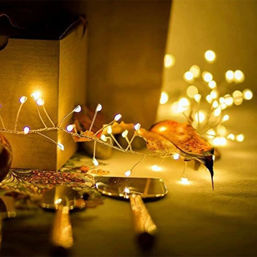 O Natal populares 6m 200L Controlador do adaptador Garland Firecracker LED luzes de seqüência de luzes de Natal para férias de decoração