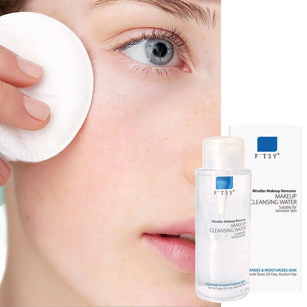 Fábrica diretamente Natural maquiagem suave água limpeza álcool-livre Limpeza profunda Removedor de maquilhagem para pele sensível