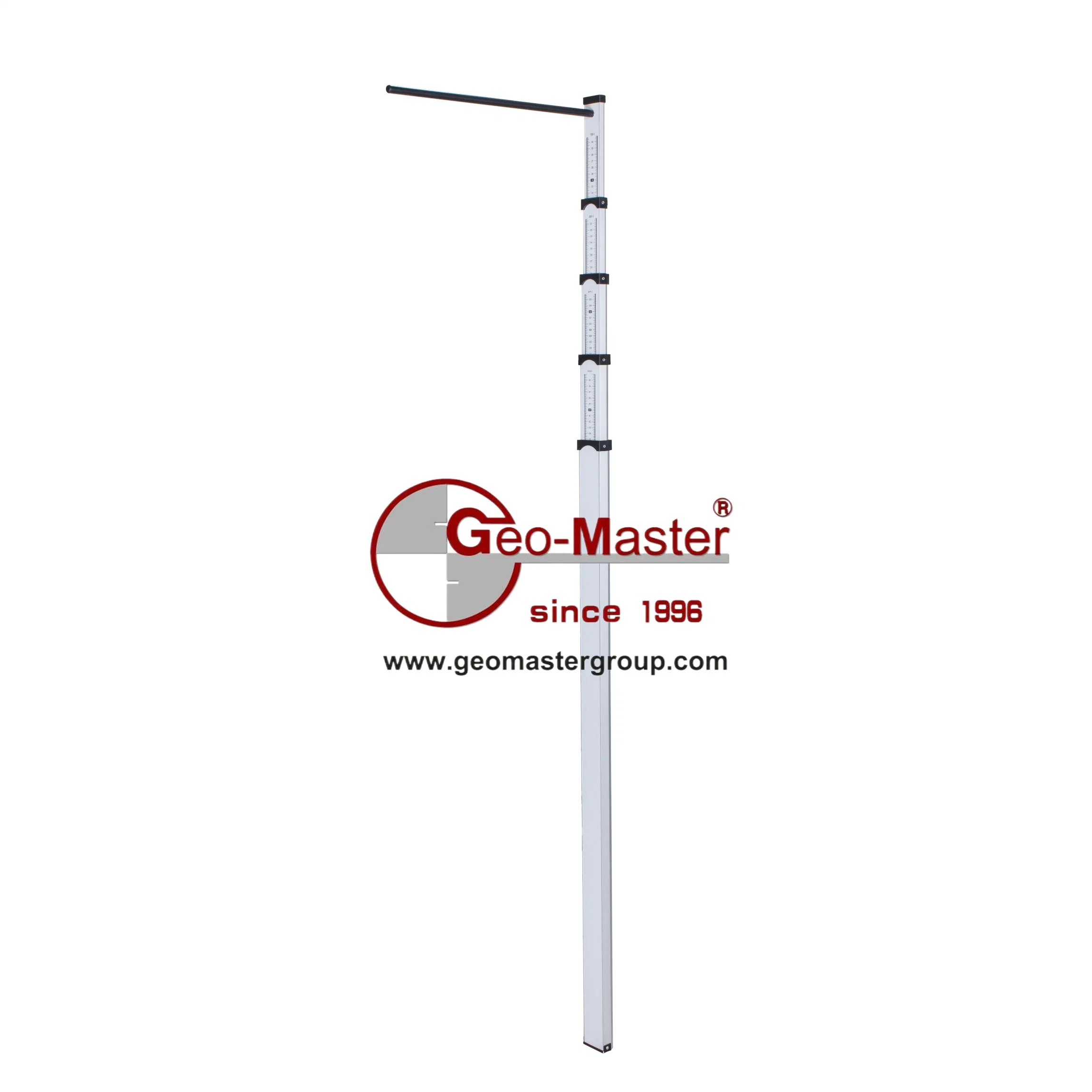 Geomaster 5m&times; 5sections Height Measuring Staff W. 40cm Metal Arm