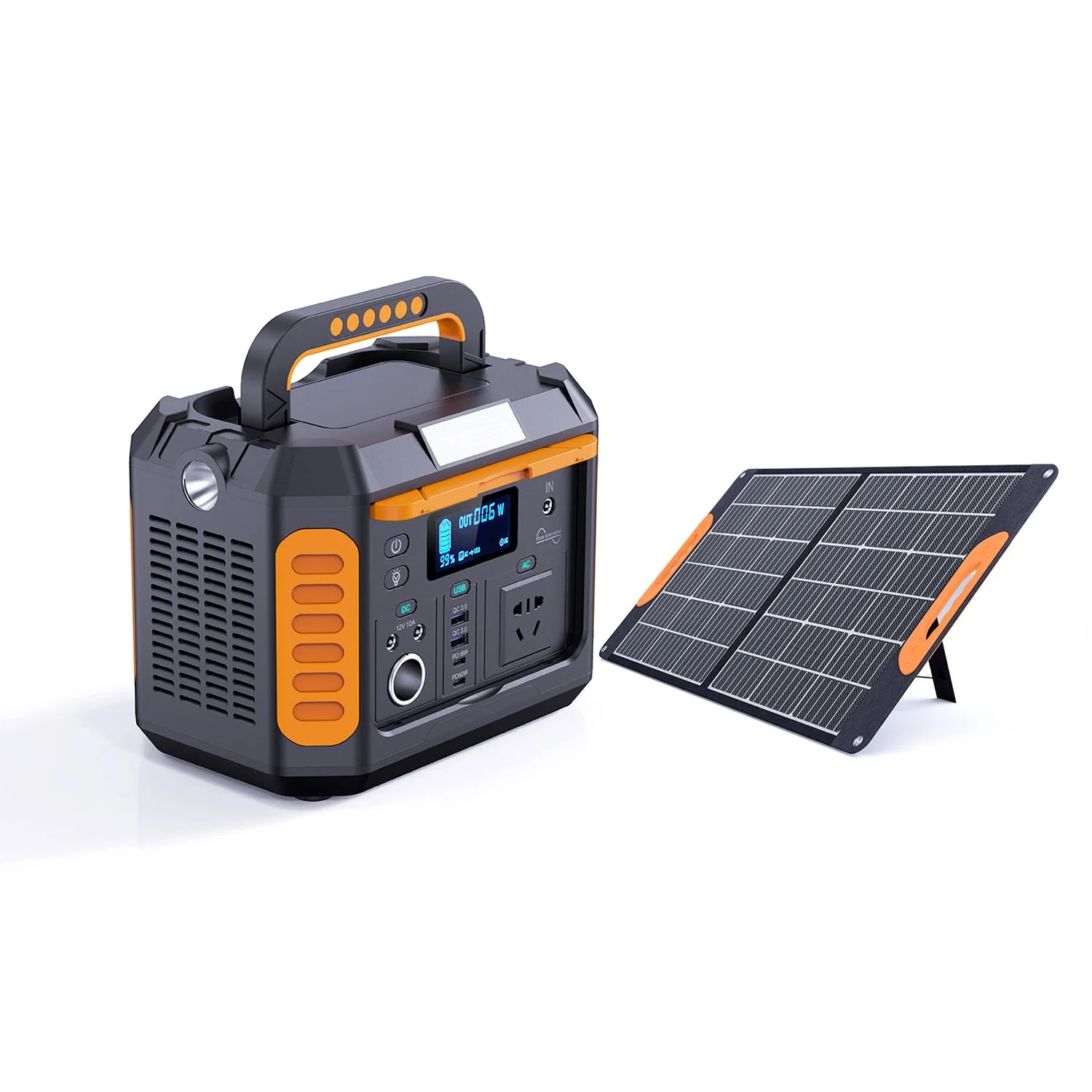 Carregador solar elétrico móvel Power Bank Solar Emergency Portable Power Estação 500W