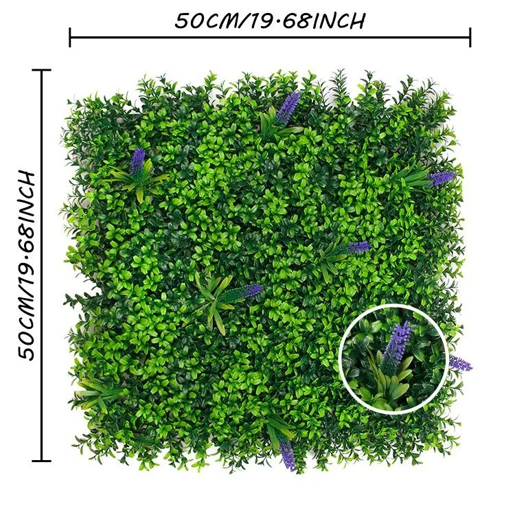 Garden Supplies Faux Plant Plastic Grass Green Foliage Panel Artificial Boxwood Hedge Wall for Outdoor Decor