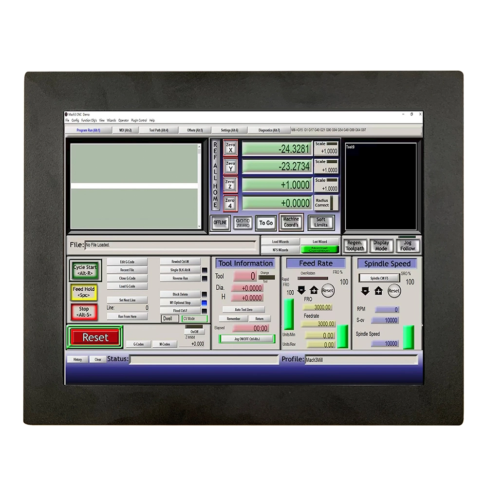 Mach3 Control Panel with Touch Screen Technology