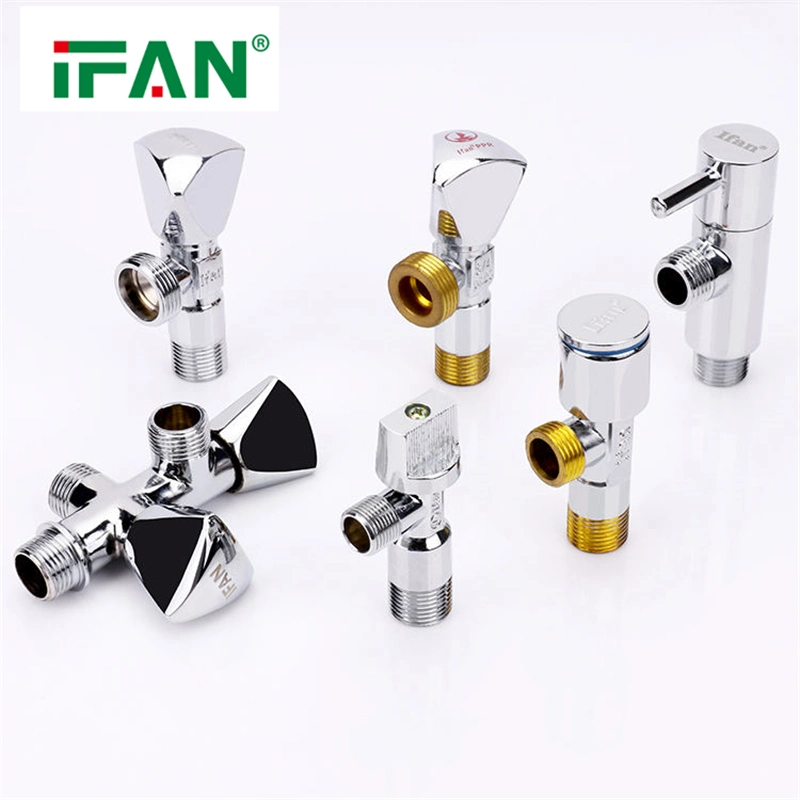 Ifan Plumbing Material Traditional Design Kitchen Bathroom Brass Angle Valve