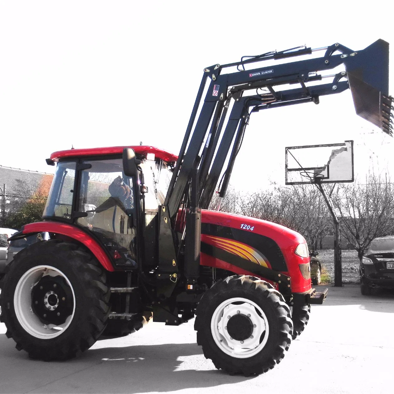 Farm Machinery Front End Loader with Used Farm Tractor Tires