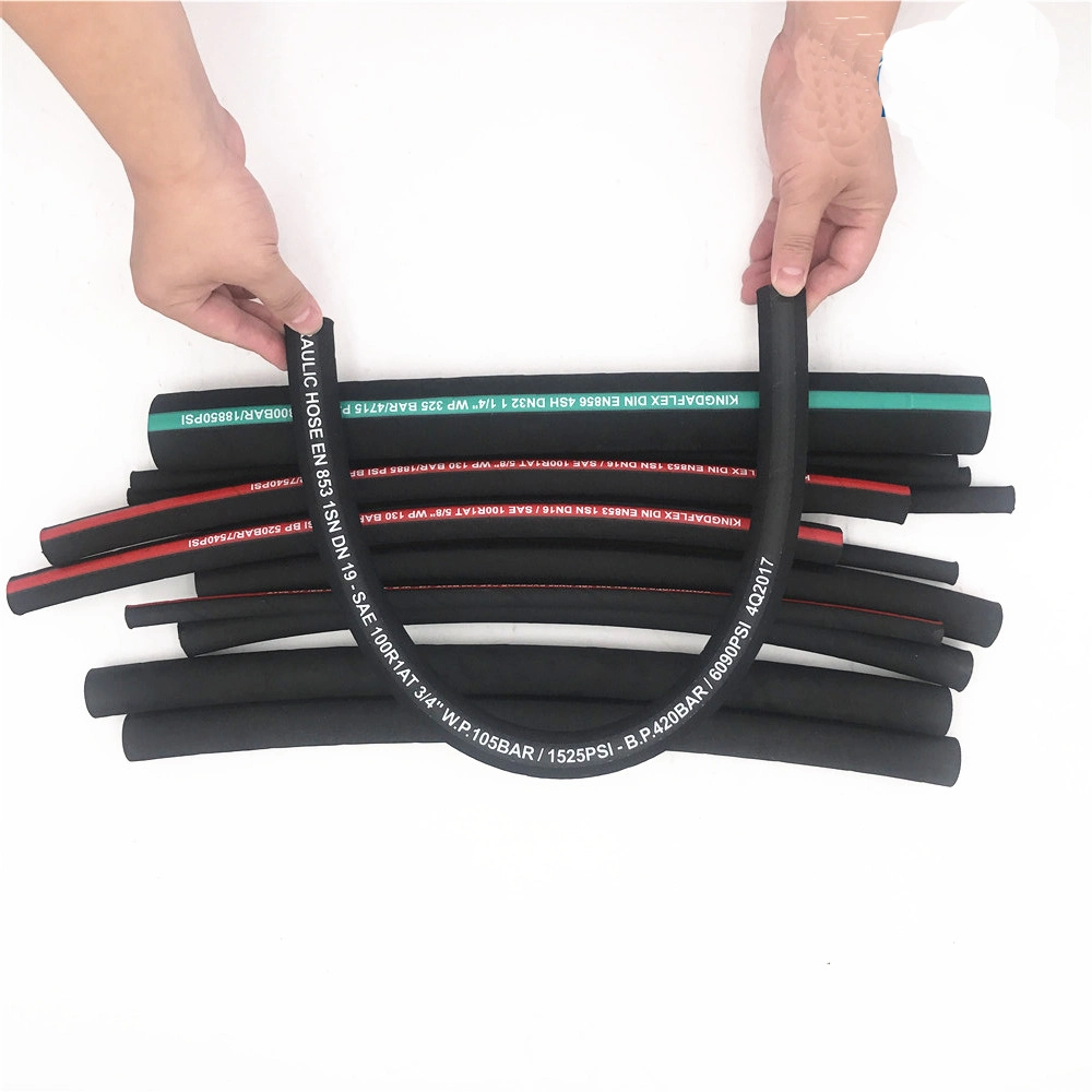 Multilayer Steel Braided High Pressure Hydraulic Rubber Hose SAE100r DIN En Fuel Hydraulic Hose