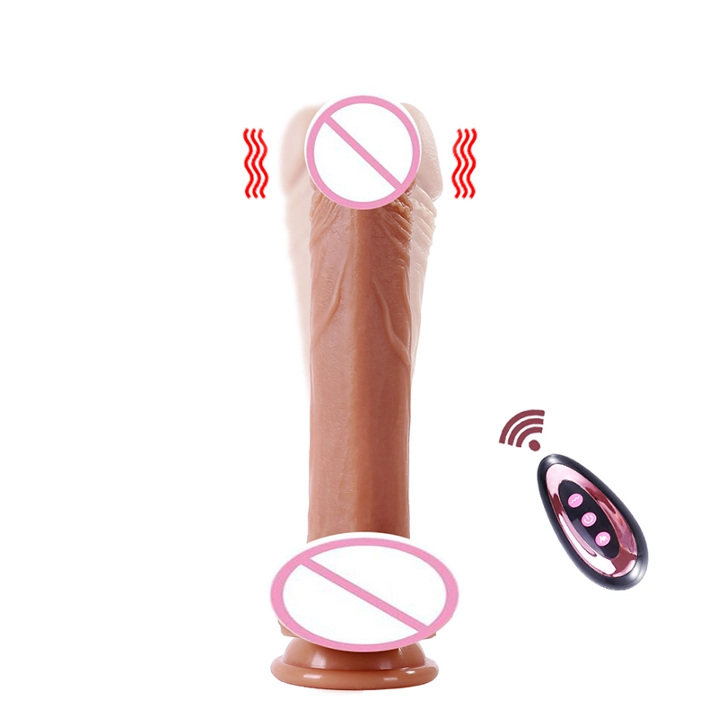 New Wireless Remote Control Magnetic Charging Telescopic Heating Vibration Swing Tongue Licking Vibration Dildo