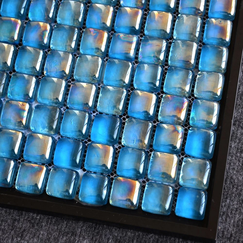 American Style Standard Bright Blue Glass Crystal Mosaic Tile