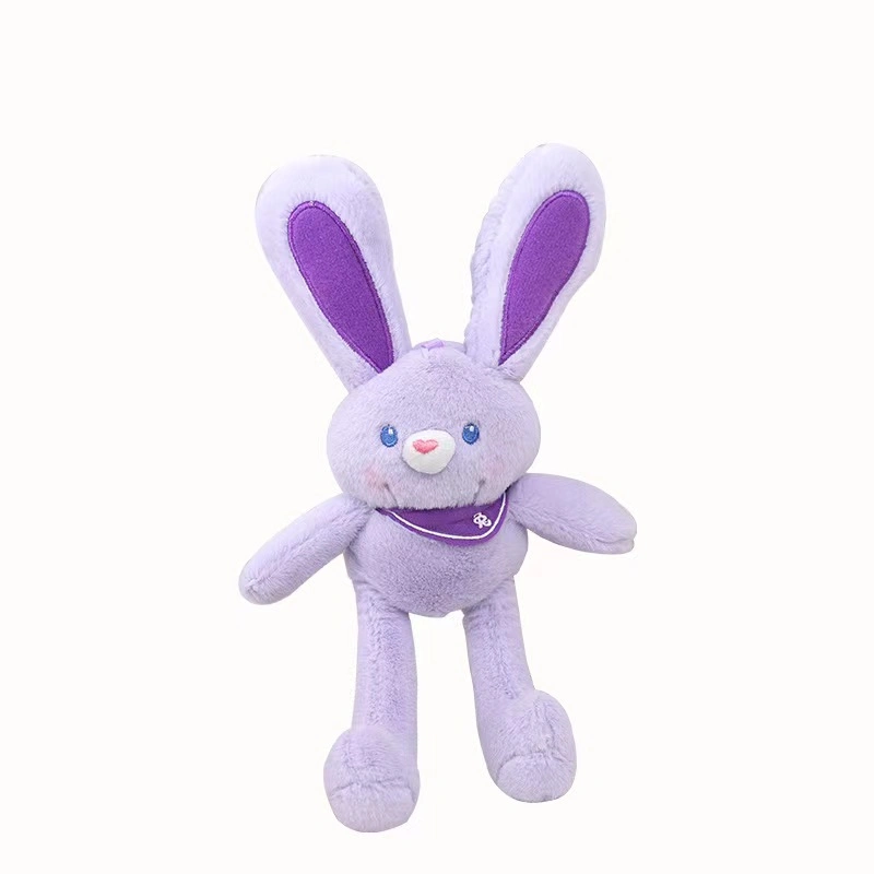 Bunny Toy Custom Plush Rabbit Stuffed Toy Pulling Ears Keychain