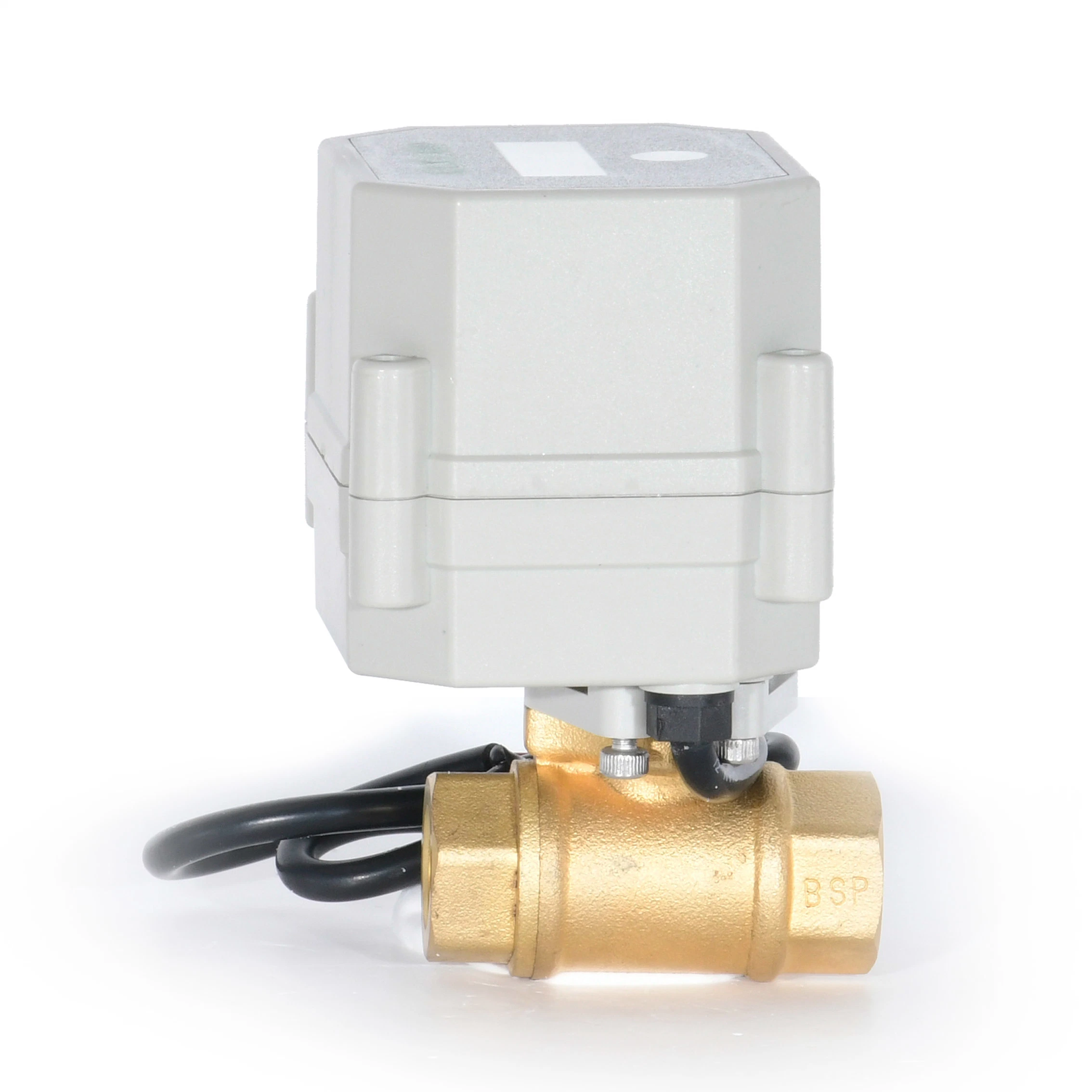 DC 12V 24V Brass Ball Structure and Water Media Auto Drain Electric Motorized Actuator Ball Valve with Timer