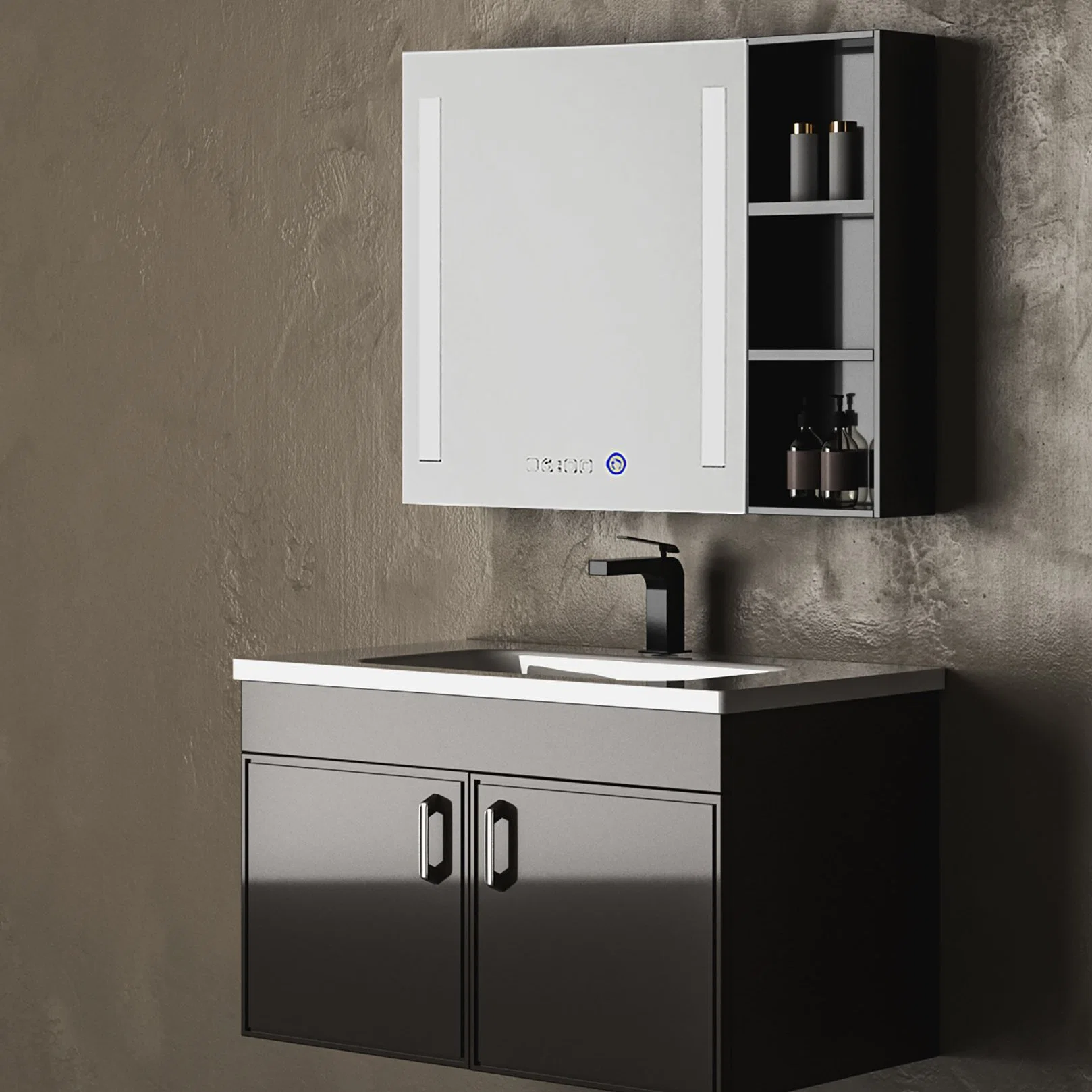 Simple and High-End Modern Bathroom Cabinet Furniture
