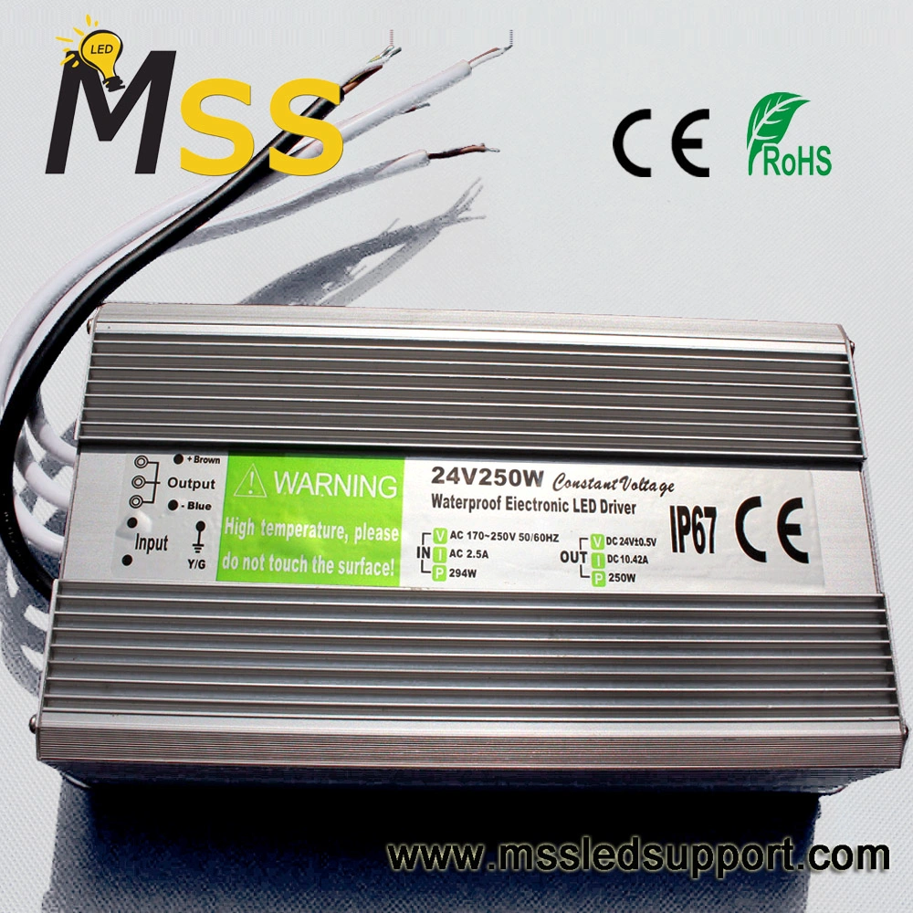 250W 12V 24V Waterproof LED Power Supply for LED Module