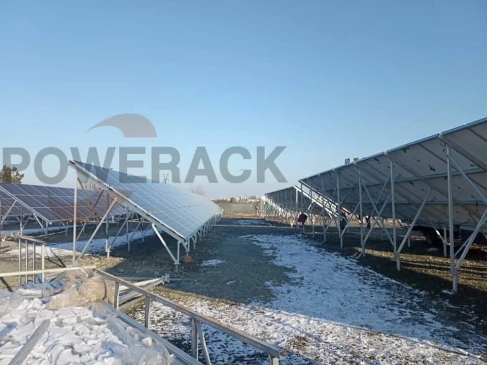 Powerack W-Typ Vormontagehalterung Solar Standard Erdmontagesystem