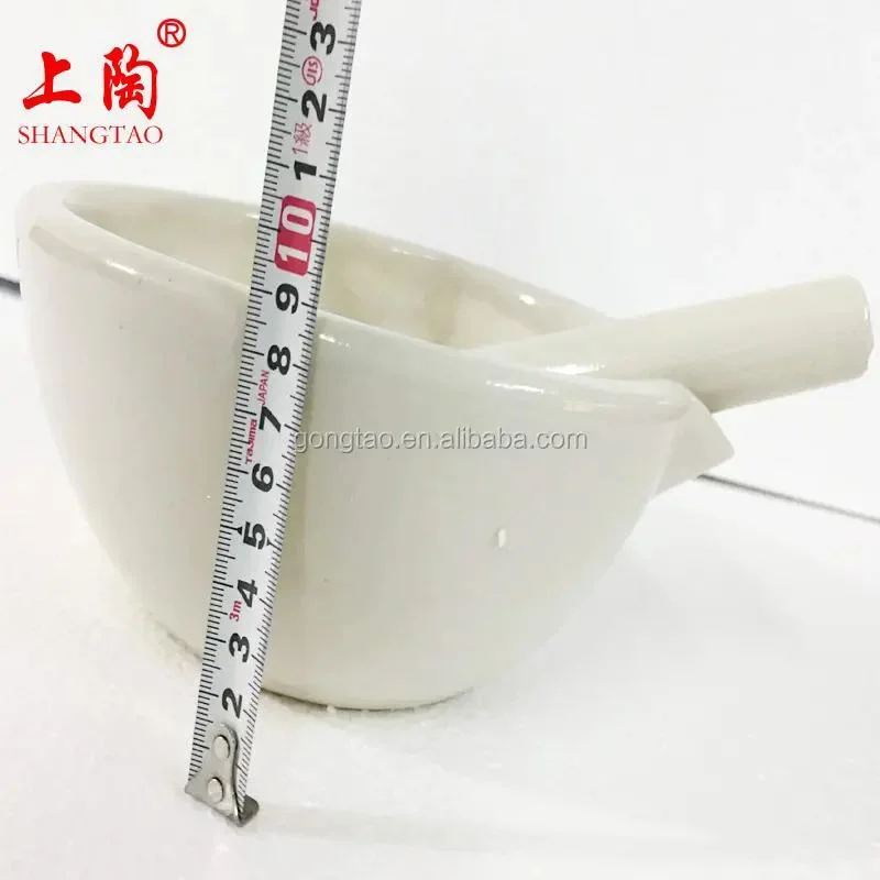 Corindón alúmina Cerámica Mortar y Pestle para el rectificado