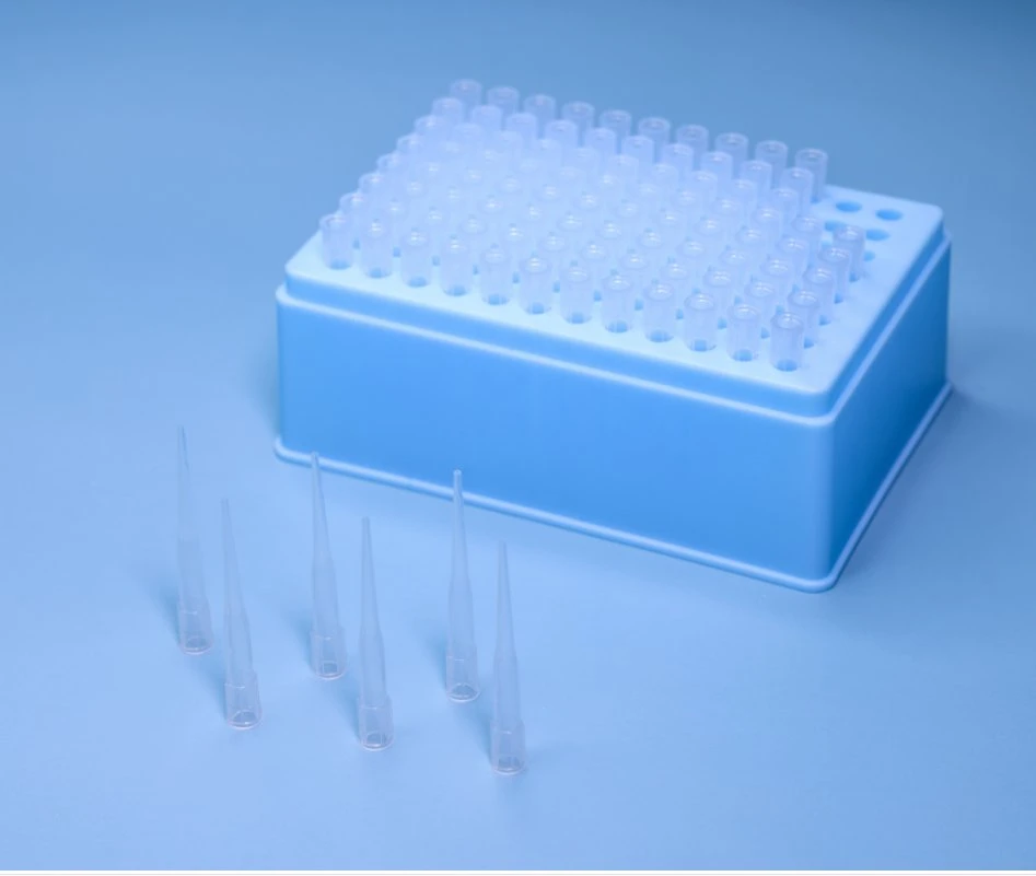 Laboratory Disposable Sterile Plastic 1000UL Blue Micropipette Pipette Tips