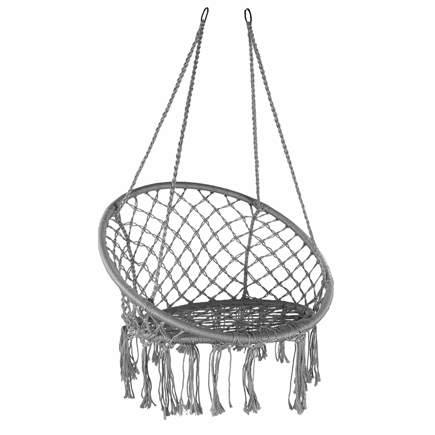 Middle Size Metal Cotton Rope Steel Macrame Hanging Chair