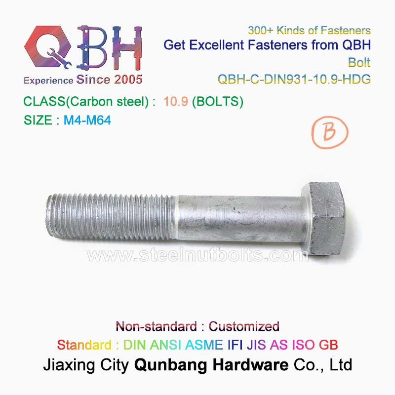 Qbh Full Metal Carbon SS304/SS316 Stainless Steel DIN933 DIN931 Full Half Thread Hexagon Hex Solar Spring Washer Bolts Nuts Machine Machining Machinery Parts