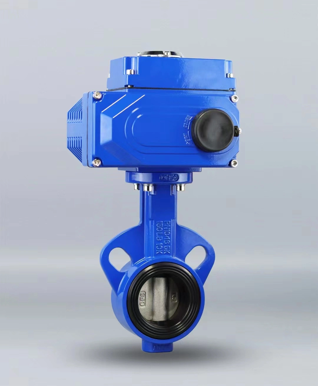 Waterproof 2 Inch DN50 3 Inch DN80 Cast Iron Wafer Type Motor Control Actuator Electric Butterfly Valve