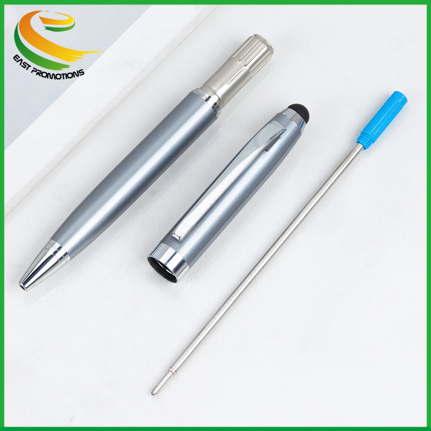 Custom Metal de alta qualidade Stylus Ecrã Táctil Caneta esferográfica, Sinal de metal de caneta para promoção