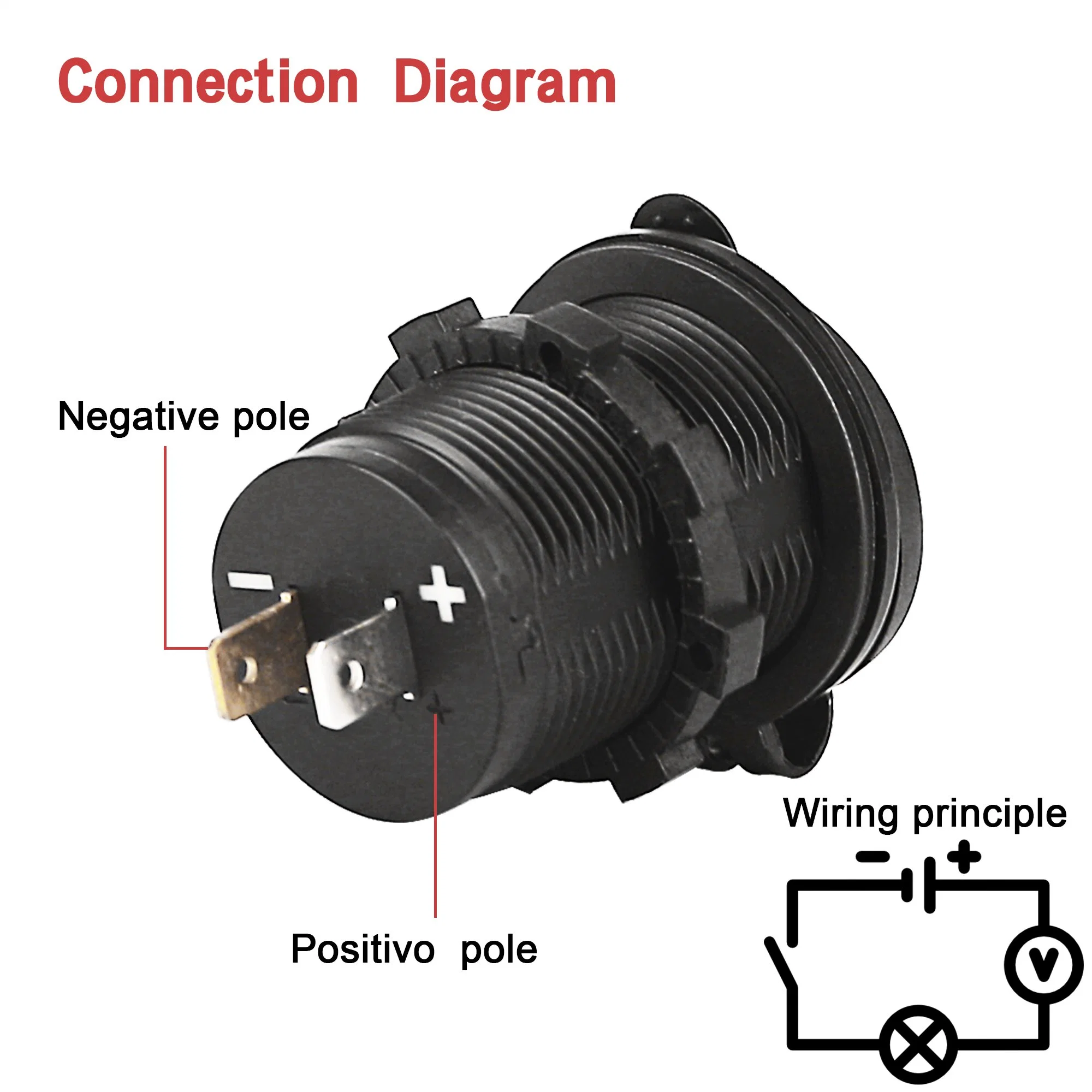 12V/24V Dual Port Outlet 18W QC3,0 Port &amp; 20W Pd USB Car Ladebuchse