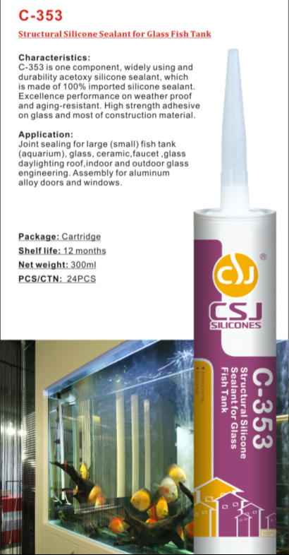 Aquarium Structural Acid Silicone Sealant White