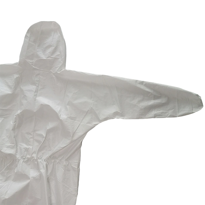 Supplier Factory En14126 Hospital Type 5 Type 6 Standard Xs-4XL Antistatic Liquid Resistant Hood Operating Room Sf Microporous Industrial Disposable Coverall