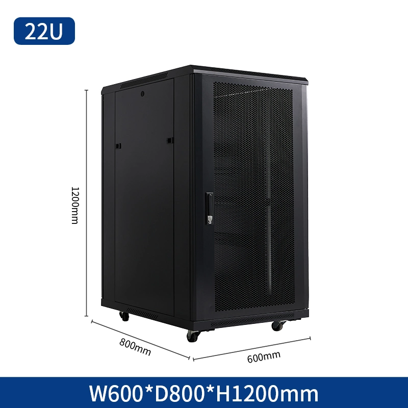 Black Cold Rolled Steel 47u 42u 37u 32u 12u 15u 18u 22u 27u Floor Standing Network Cabinet with Lock