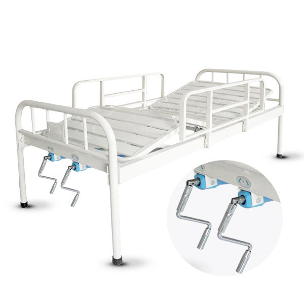 Factory Supply Kinds of Manual Two Function Patient Medical Clinic Hospital Bed