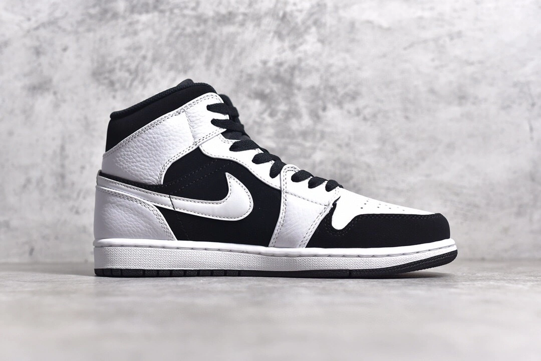 Air Jordan1 MID Black White Panda Casual Sneaker Basketball Shoes