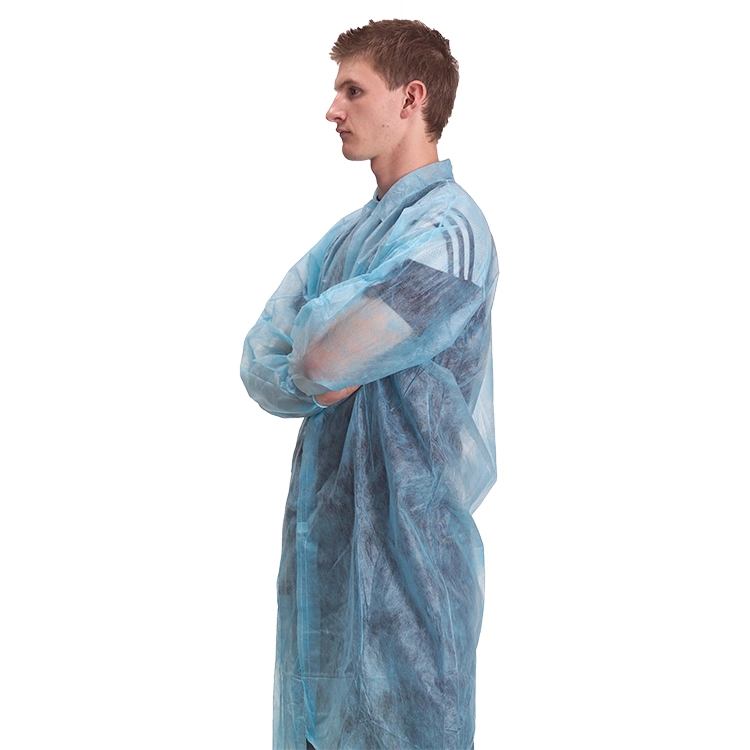 Non Woven PP Gown Disposable Lab Coat Disposable Work Wear Clothing