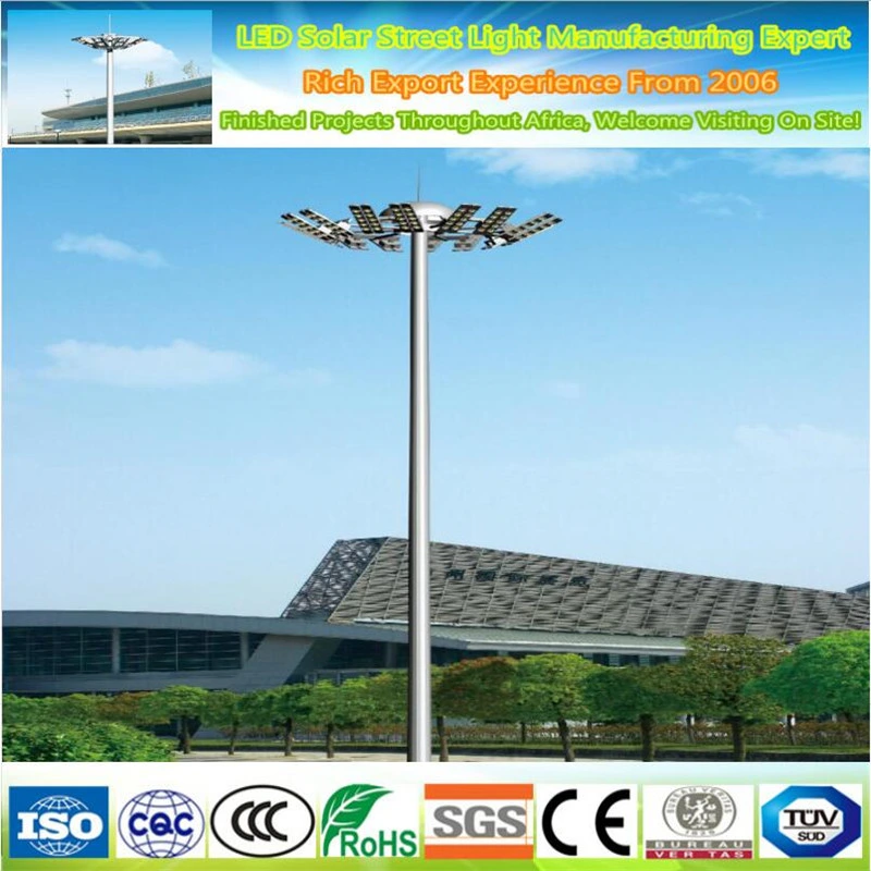 High Praise Coated Columnar Steel 30m Lighting Mast Pole Lamp/High Mast Lighting Lamp Pole