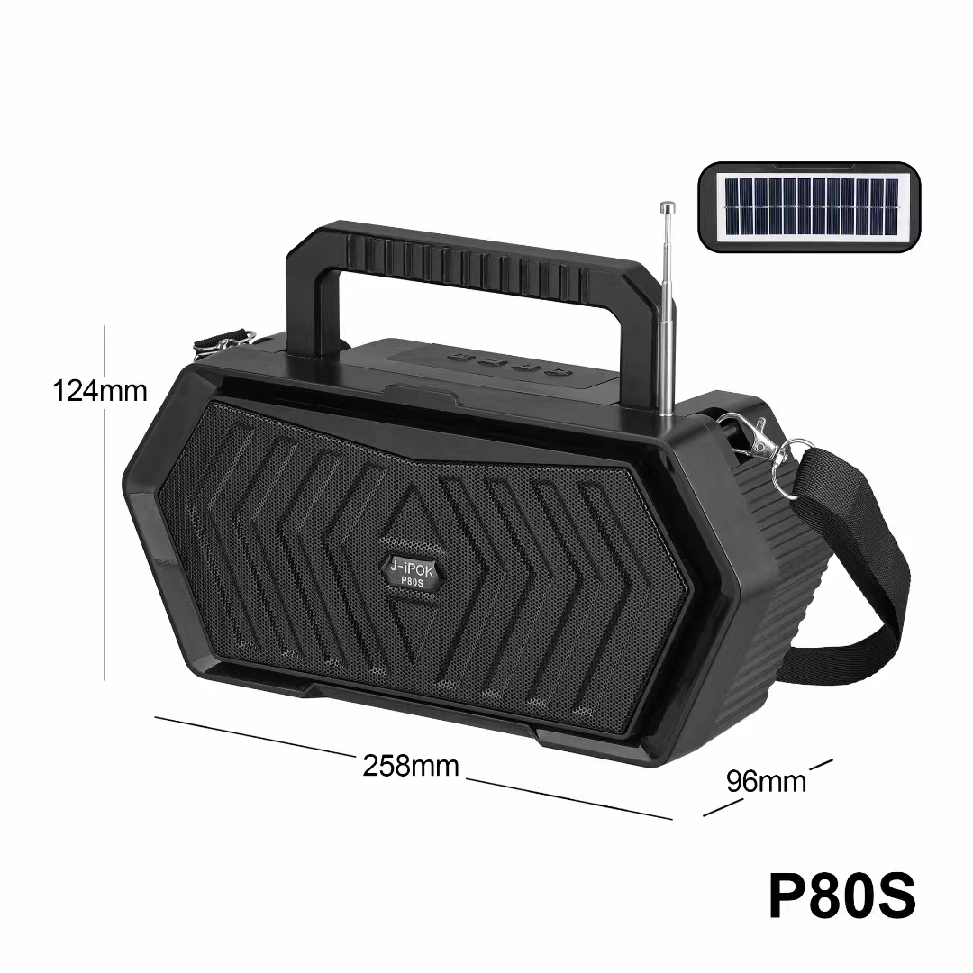 New Design P80s Mini Wireless Lound Speaker for Solar Funtion Hotseling