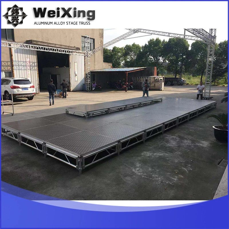 40FT*20FT, Height 4FT Moving Stage Hotel Furniture Steel Foldable Stage Arena Aluminum Portable Outdoor Wooden Stage Design for Show