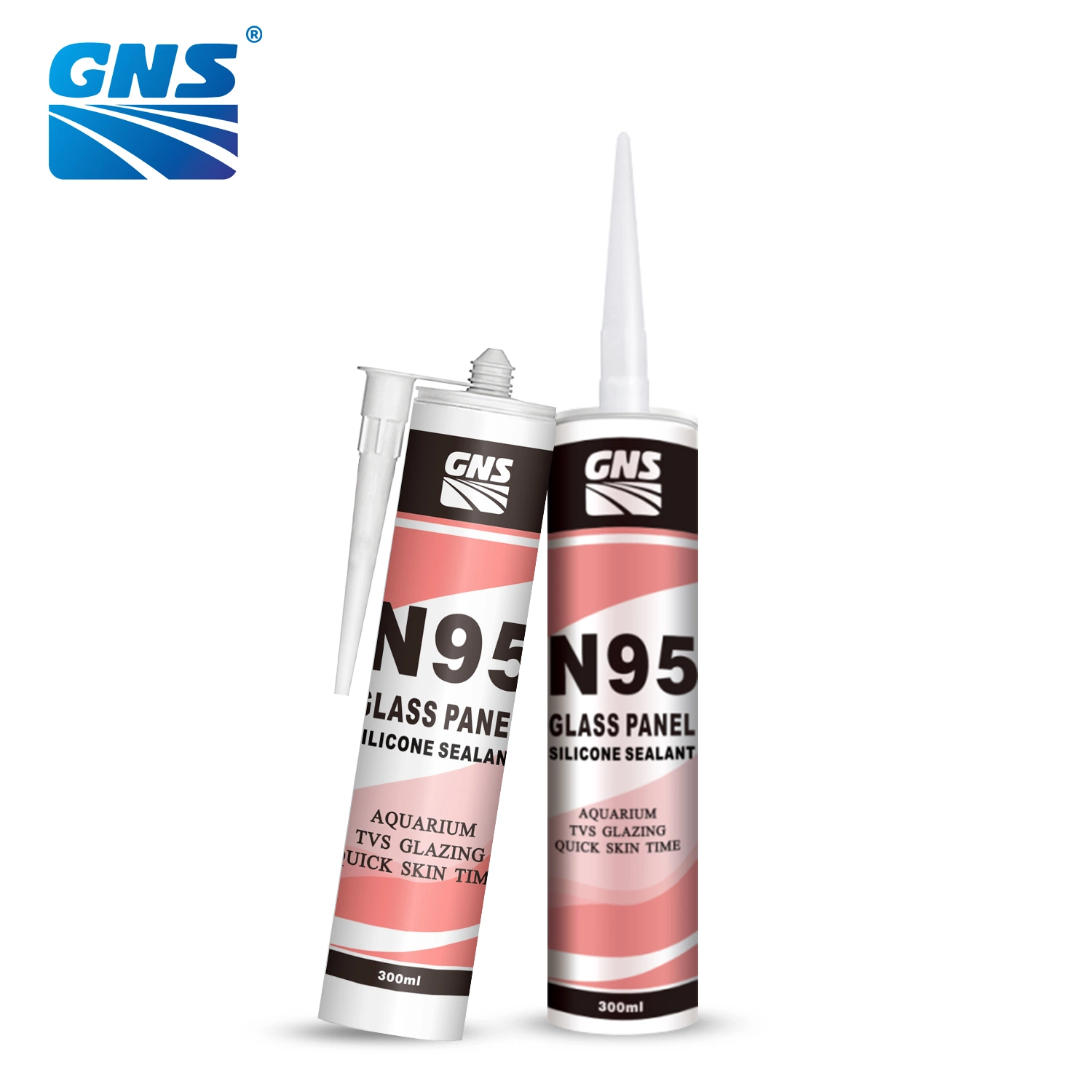 GNS N95 100% silicona sin aceite blanco Grado alimenticio acético Sellador de silicona de uso general resistente al agua para acuario de curado rápido