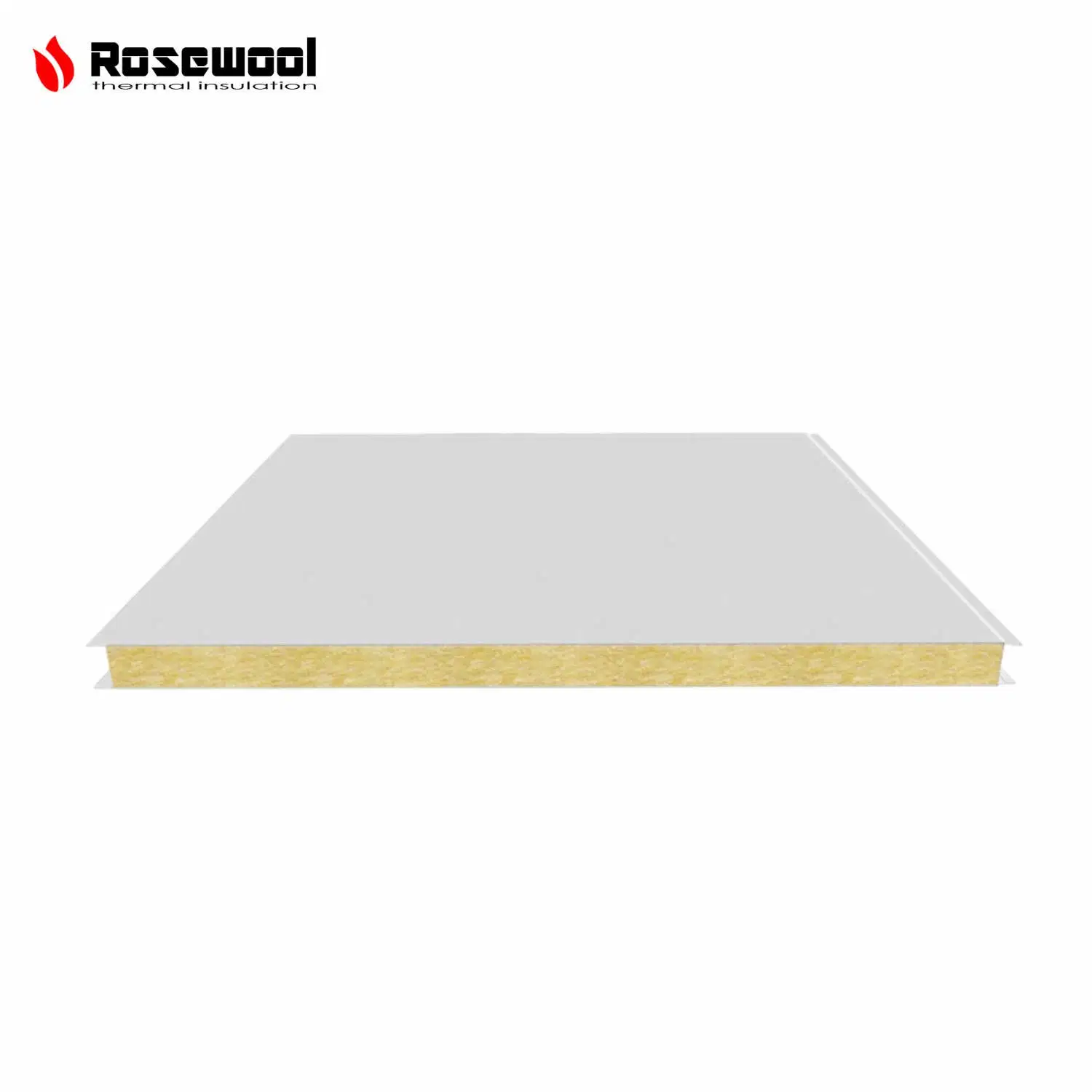 50mm, 75mm, 100mm, 150mm Prefabricated Building Material Rock Wool Sandwich Panel with Reasonable Price