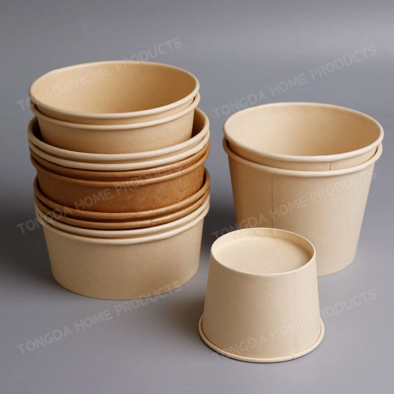 Wholesale/Supplier Fast Food Packaging Box Bamboo Pulp Paper Bio Degradable Takeaway Takeout Food Container Disposable Tableware Packing