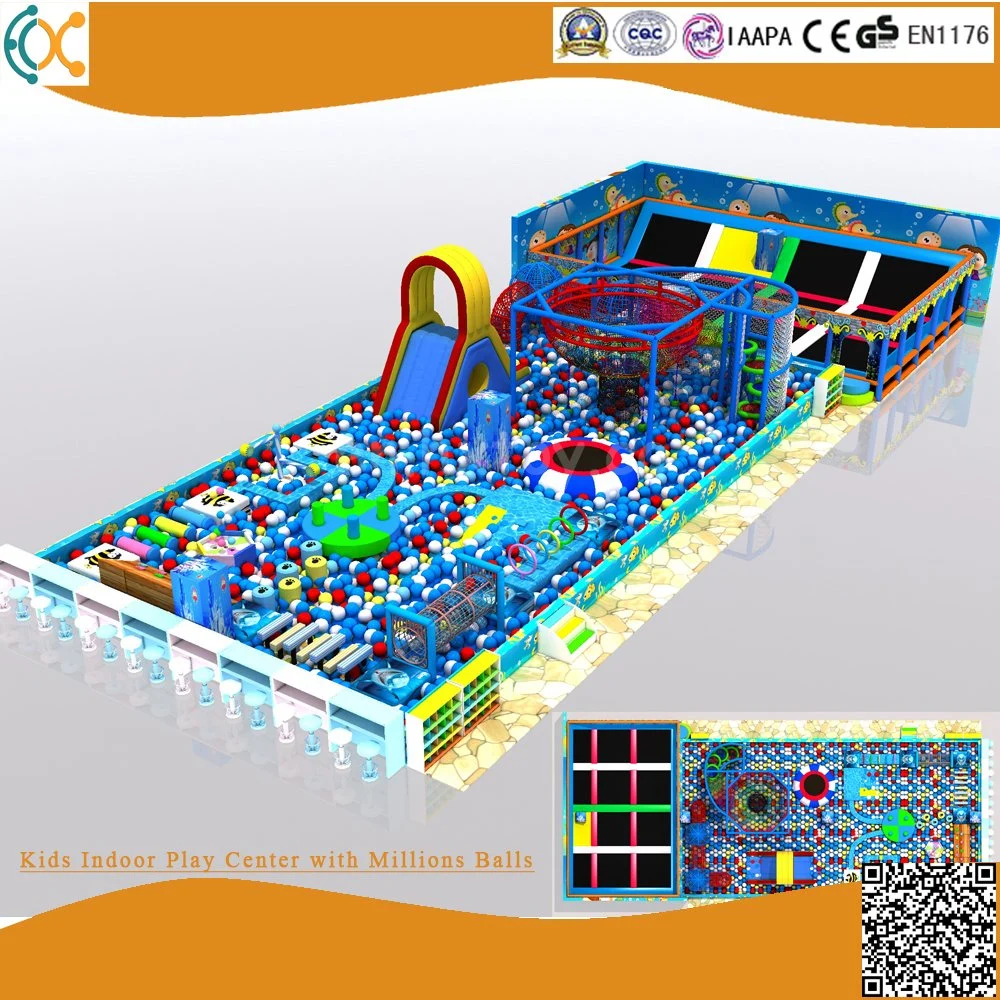 Newest Children Soft Indoor Playground Equipment with Trampoline Park