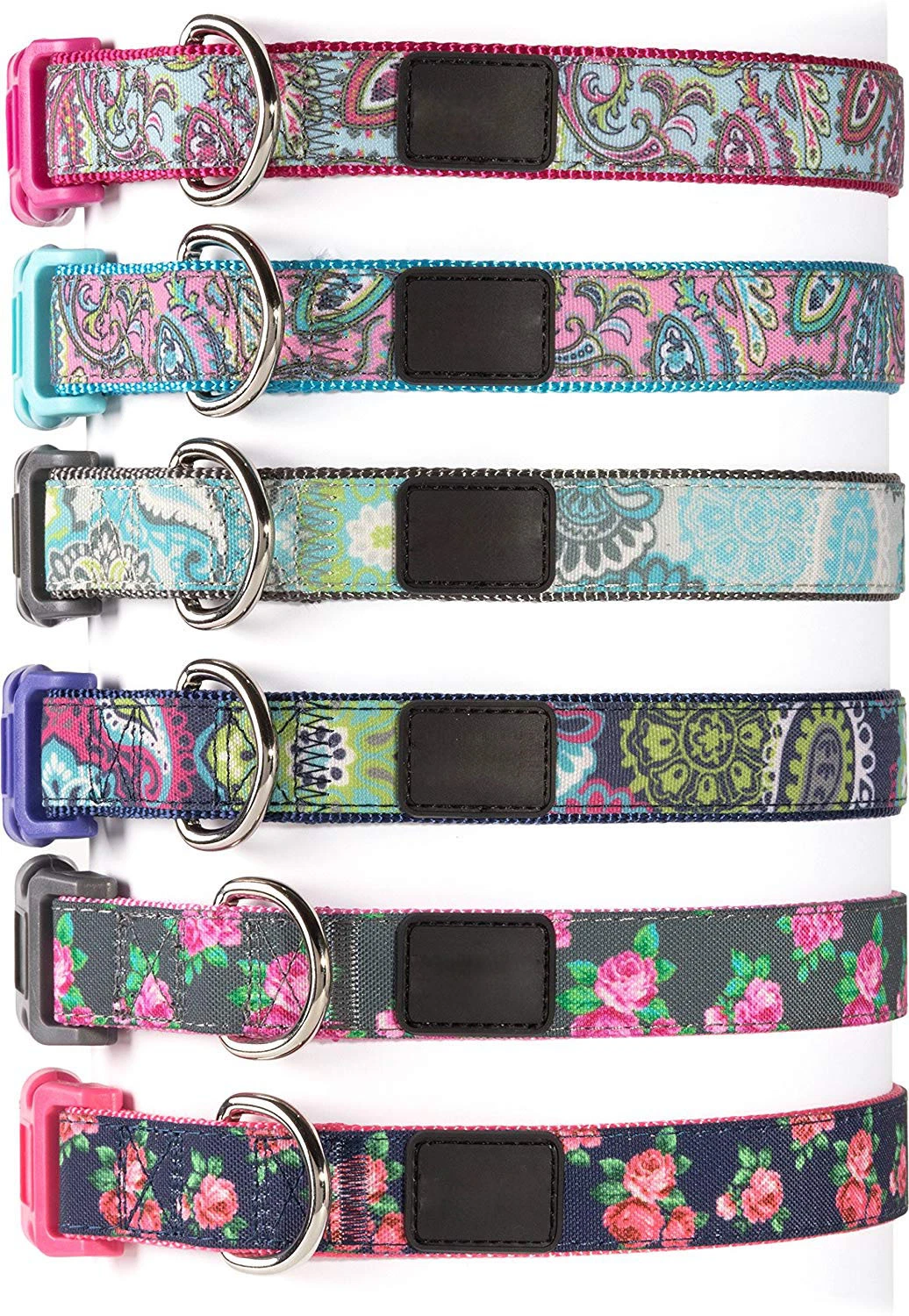 Adjustable Dog Clip Collar Medium, Neck 14-20" Adorable Puppy & Kitten Collar