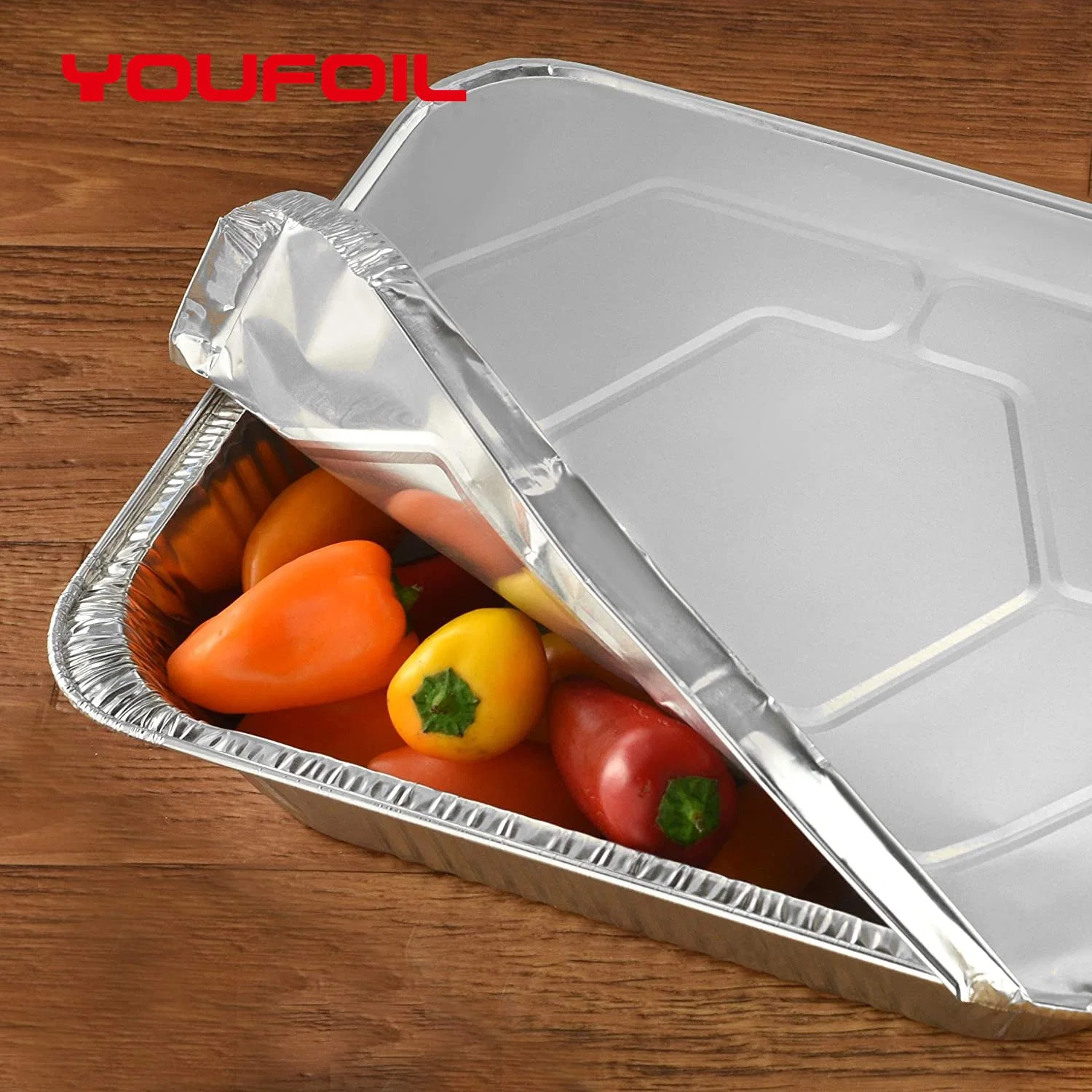 Silver Aluminum Foil Containers with Lids Wholesale/Supplier