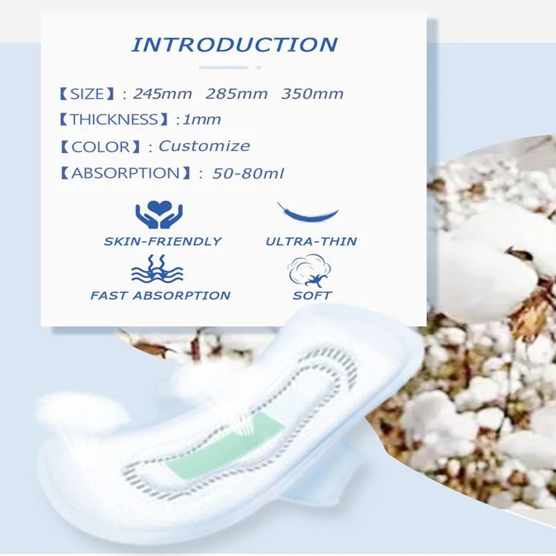 Free Sample The Spot Product High-Quality of Disposable Eco-Friendly Sanitary Napkin Sanitary Pad