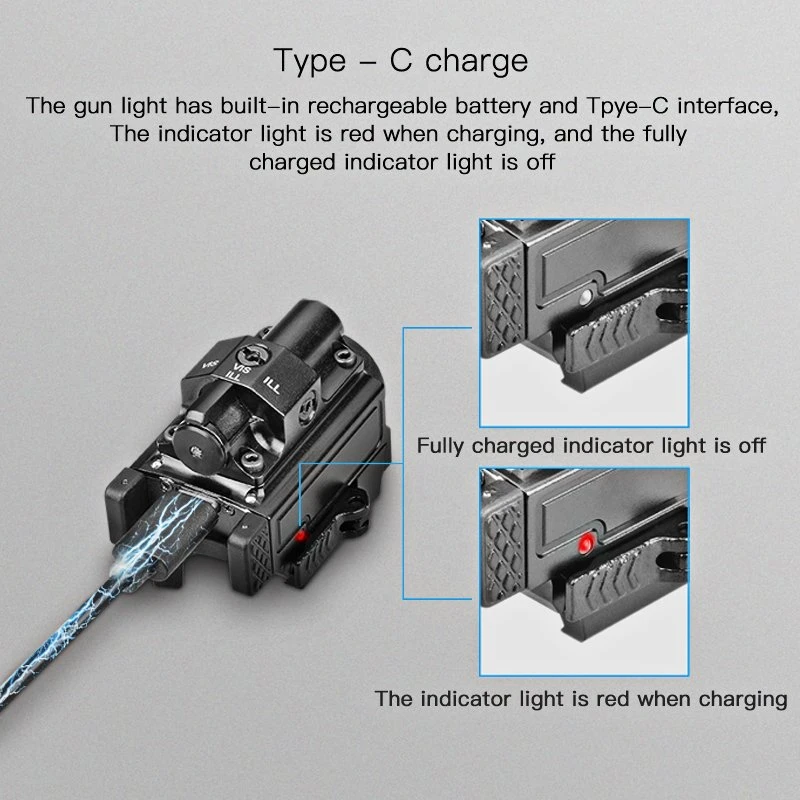 Tan Color Aluminum USB-C Charge Combo Light Gun Laser Sight Accessories